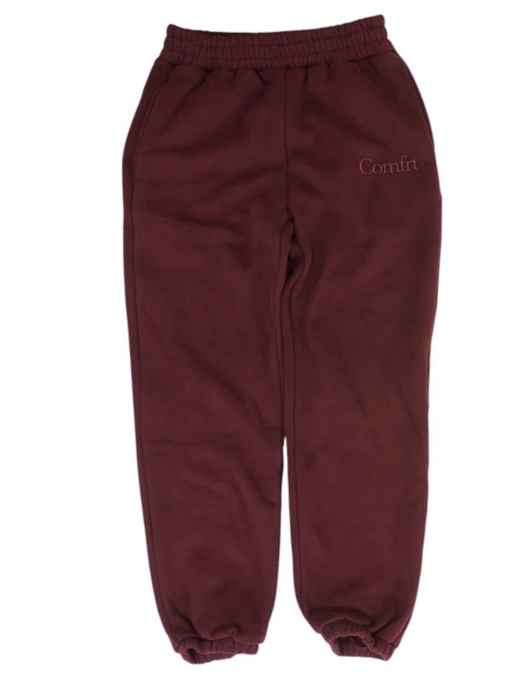 Comfrt Women's Maroon Fleece Jogger Pants